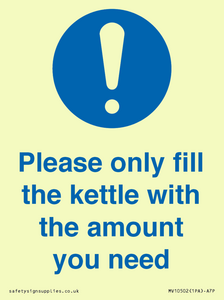 Please only fill the kettle with the amount you need